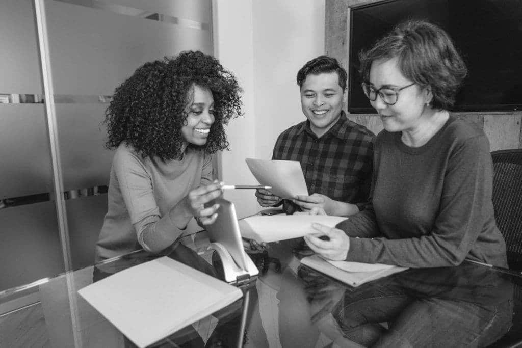 A team writes inclusive job descriptions.